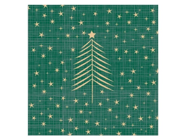 Servietten Artebene Lunch Christmas Tanne grün 20Stk. 33x33cm, 3lagig