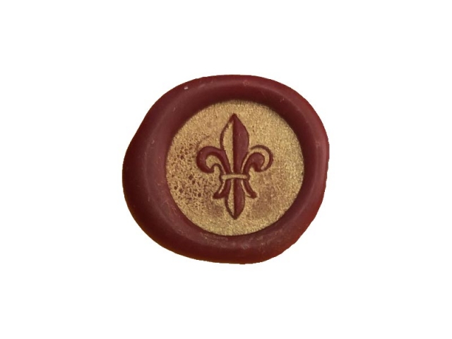 Petschaft Classic Seals 17mm rund Fleur 2, Lilienmotiv