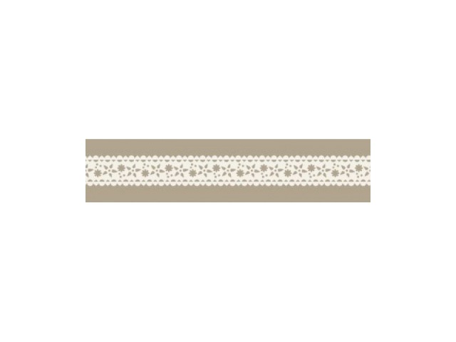 Aufkleber Artoz Spitzenband Blumen weiss 17mm