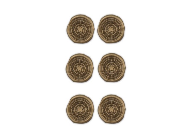 Aufkleber Artoz Artwork Siegel Xmas und Stern in gold