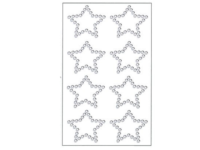Aufkleber bsb Deco Sticker Silbersterne Strass