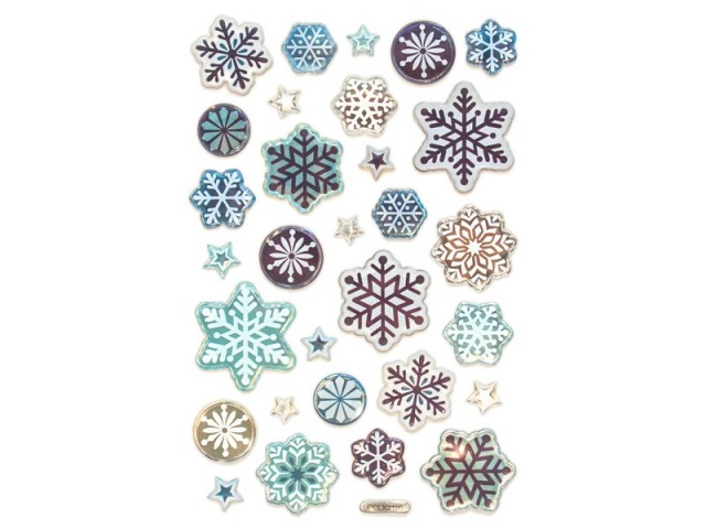Aufkleber Zischka Snowflake Puffy 21 Stickers
