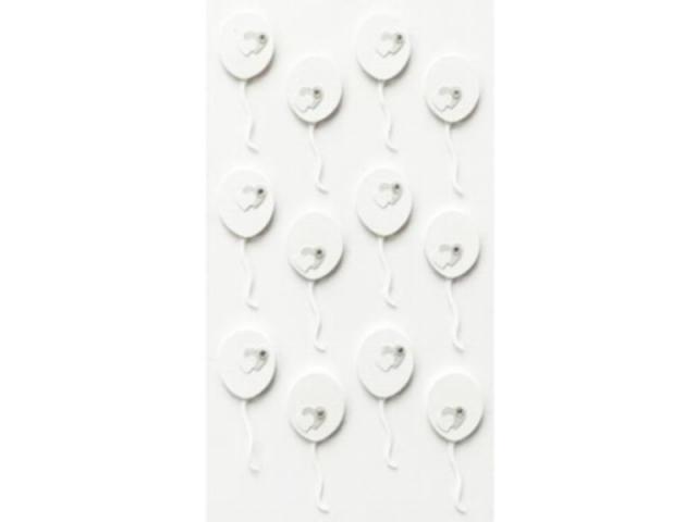 Aufkleber Artoz Artwork Hochzeitsballon weiss, Handgefertigt, 12 Stk.,