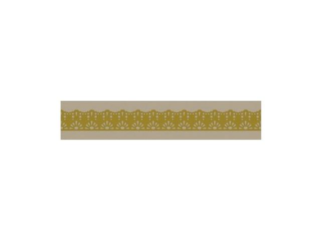 Aufkleber Artoz Spitzenband Ornament gold 17mm hoch 2m lang