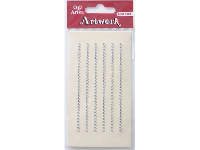 Aufkleber Artoz Artwork Kristall klar, 2mm, 6 Kollonen