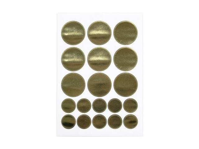 Aufkleber Artoz Sticker Gold Punkte, Blisterpackung mit 6Bogen