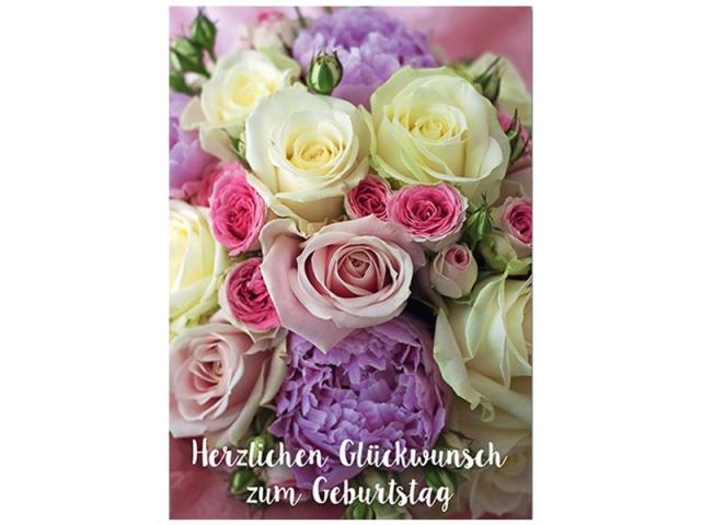 Geburtstagskarte Natur Verlag Blumenbouquet 12,2x17,5cm