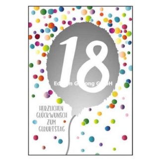 Geburtstagskarte Gollong Zahlengeburtstag 18 Herzlichen Glückwunsch zu