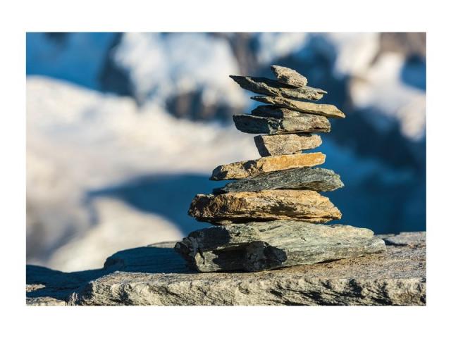 Karte Natur Verlag Steinmännchen auf dem Gornergrat 12,2x17,5cm quer