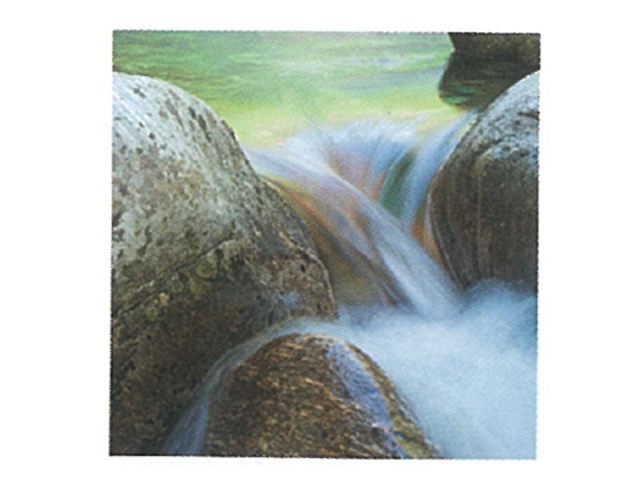 Karte Art Bula 12,2x12,2cm fliessendes Wasser durch Steine
