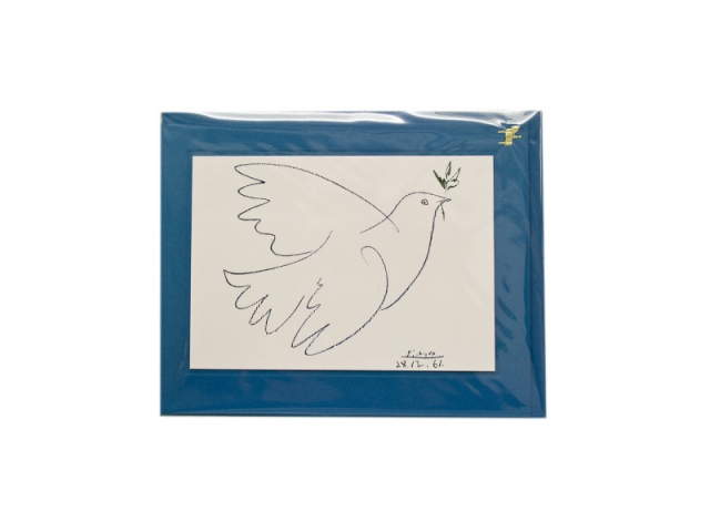 Karte Reiter Picasso Pablo Colombe weiss, 1961