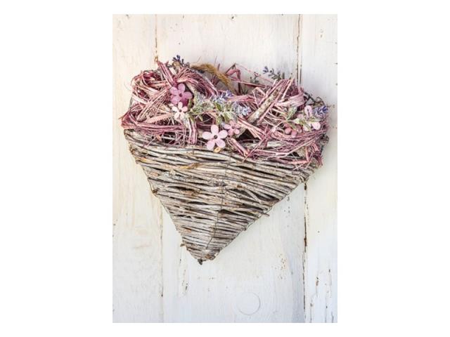Karte Natur Verlag Herz aus Naturmaterialien 12,2x17,5cm