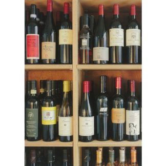 Karte Art Bula 14,8x21cm ein gut befülltes Weingestell