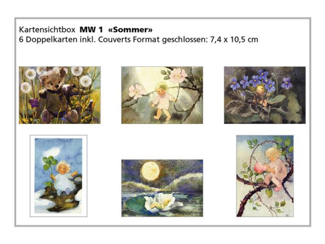 Kartenbox Weber Mili Sommermotive 6 Doppelkarten
