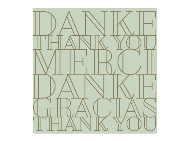 Dankeskarte Artebene Mini Mint 8x8cm