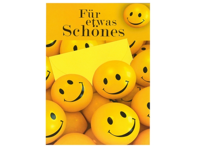 Karte ABC Geldscheinkarte Smiley 12,5x17,5cm