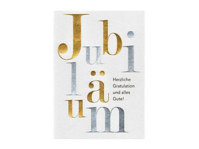 Jubiläumskarte ABC A4 Herzliche Gratulation und alles Gute
