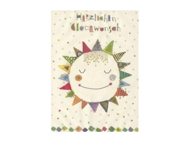 Glückwunschkarte Turnowsky A5 14,8x21cm Sonne