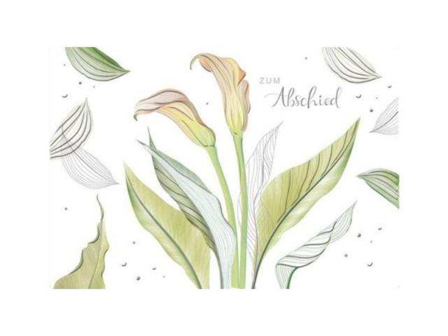 Abschiedskarte Turnowsky B6 12,5x17,6cm quer Blume
