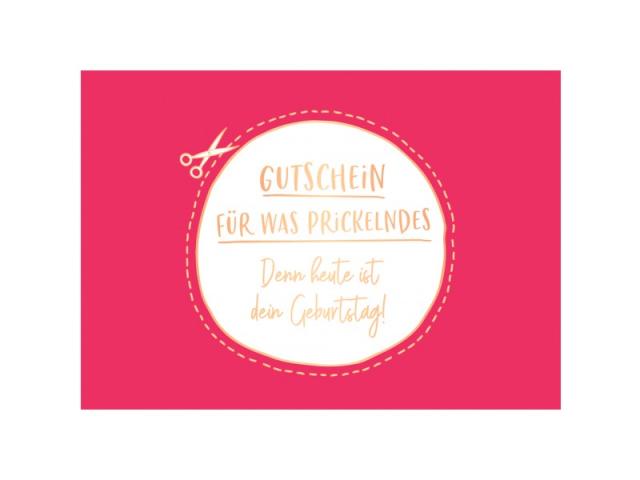 Postkarte Grafik Werkstatt einzigARTig 12x17cm Gutschein für was Prick