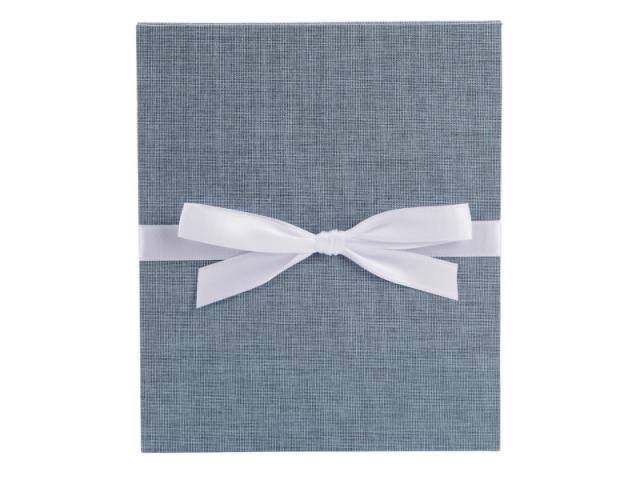 Leporello Goldbuch Summertime Trend 2 Leinenbezug blau-grau