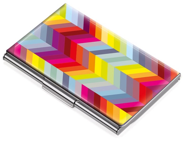 Visitenkartenetui Troika Digitaler Regenbogen