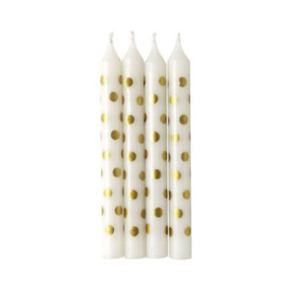 Wilton Kerzen Polka Dots Gold