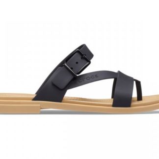 Crocs Ws Tulum Toe Post Sandal black tan W06 EU 36-37