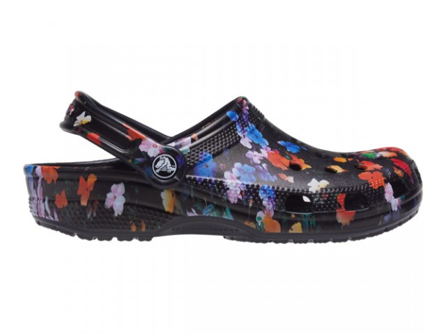 Crocs Classic Printed Floral Clog black multi M05-W7 EU37-38
