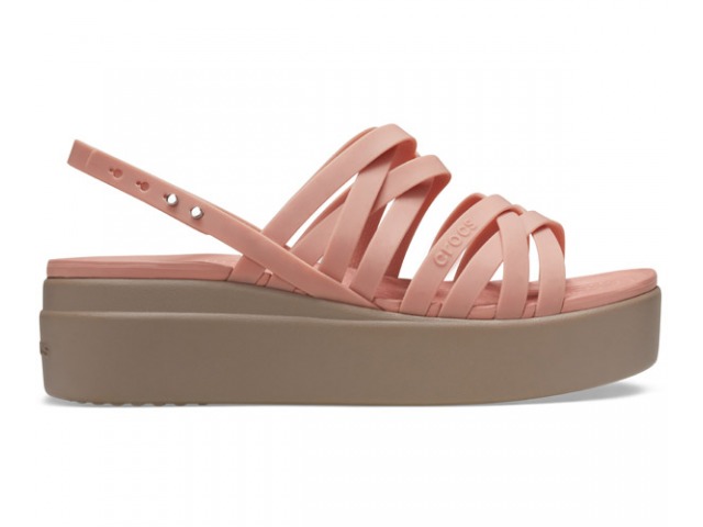 Crocs Ws Brooklyn Strappy Low Wedge pale blush W06 EU 36-37