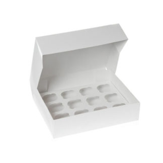 12er Cupcake Box – weiss