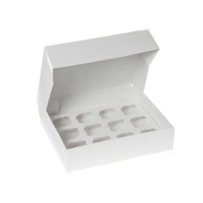 12er Cupcake Box – weiss