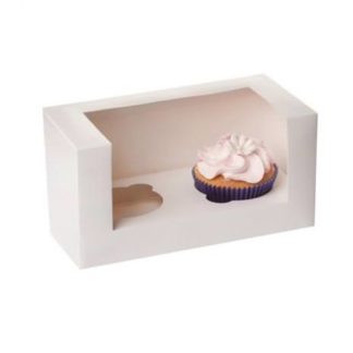 2er Cupcake Box – weiss