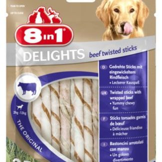 8in1 Delights Twisted Beef Sticks, 35Stk., 190g