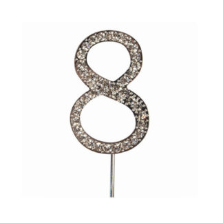 Cake Topper Diamant Zahl 8