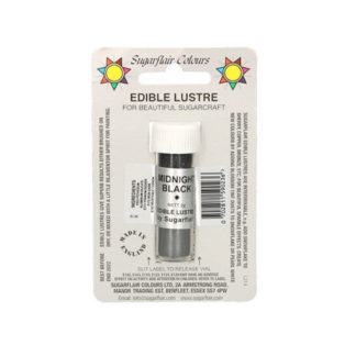 Lebensmittelfarbe Glanz Pulver Metallic Schwarz