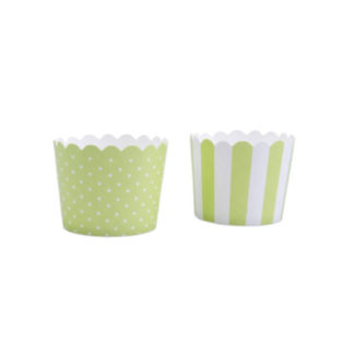 Papierbackförmchen 2er Set grün