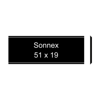 Sonnex 51x19 schwarz poliert
