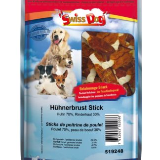 SwissDog Hühnerbrust-Stick, XL-Pack 1.1kg