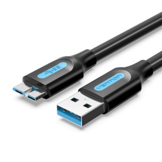 USB-A zu Mikro USB 3.0 (Farbe: Rundes Kabel, Länge: 1.5m)