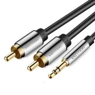 3.5mm AUX zu 2RCA Kabel (Variation: Aluminium, Länge: 10M)