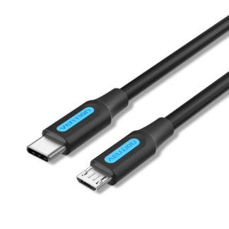USB-C zu Mikro USB Kabel (Farbe: Schwarz, Länge: 0.5m)