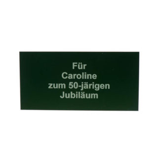 Aluminium-Schilder Grün mit Gravur