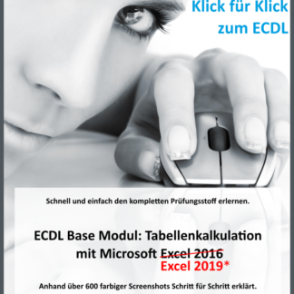 ECDL Base: Tabellenkalkulation mit Microsoft Excel 2019 (Produktform: A4 Ringbuch, farbig, Papier 120g, Plastikbinderücken, DE)
