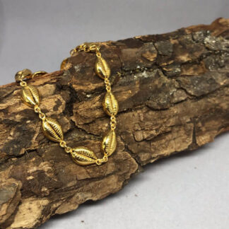 Gold Kauri-Muschel Armkette