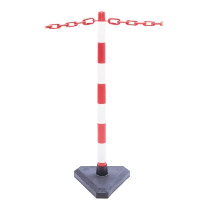 Kettenständer GUARDA rot-weiss Ø 40 mm, Höhe 870 mm